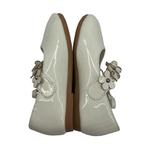 AIDIQISEHUA White Patent Floral Hook & Loop Mary Jane Shoes Size 22 Toddler - Picture 6 of 10